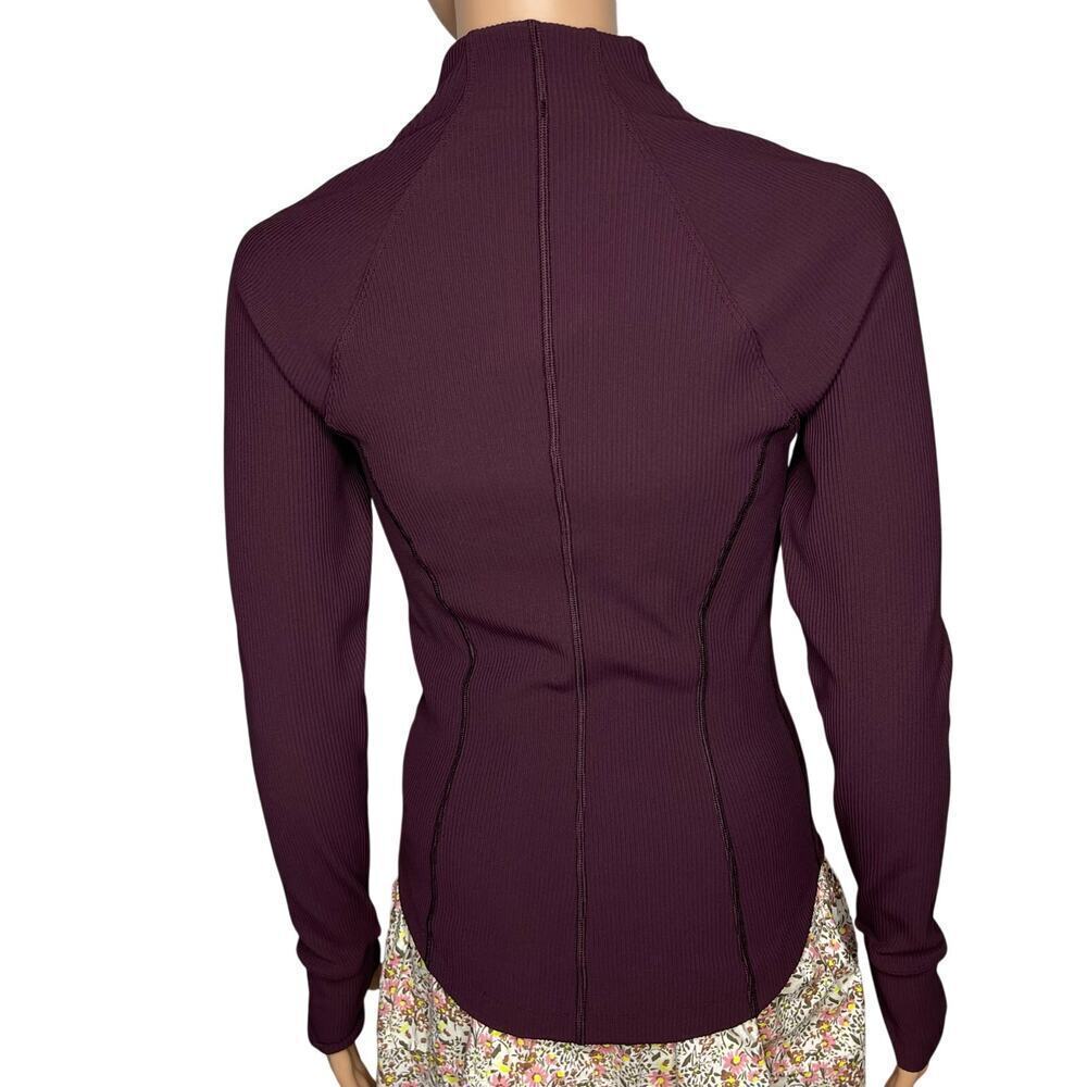 Athleta Salutation Ribbed Jacket womens size M Slate - Picture 3 of 14